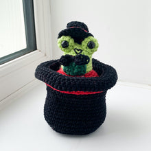 Load image into Gallery viewer, Pierre the Top Hat Frog Crochet Pattern PDF
