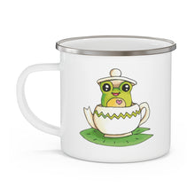 Load image into Gallery viewer, Earl Green the Teapot Frog Enamel Camping Mug
