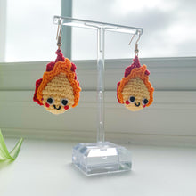 Load image into Gallery viewer, Owie the Mini Flame Earrings Crochet Pattern PDF
