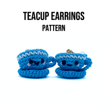 Load image into Gallery viewer, Sippie the Teacup Earrings Crochet Pattern PDF
