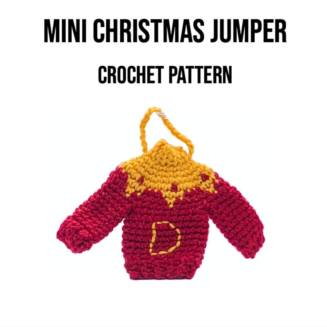 Mini Christmas Jumper Crochet Pattern PDF