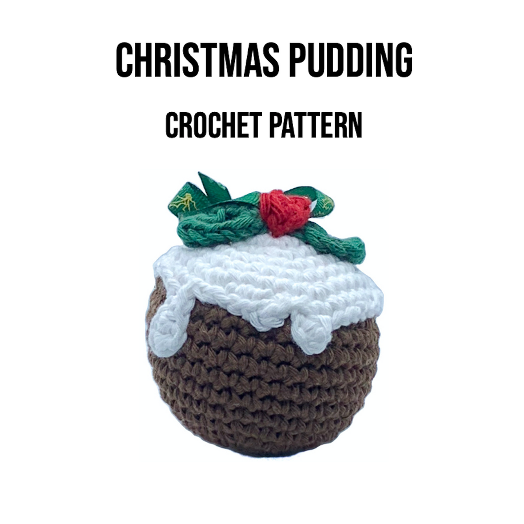 Christmas Pudding Ornament Crochet Pattern PDF
