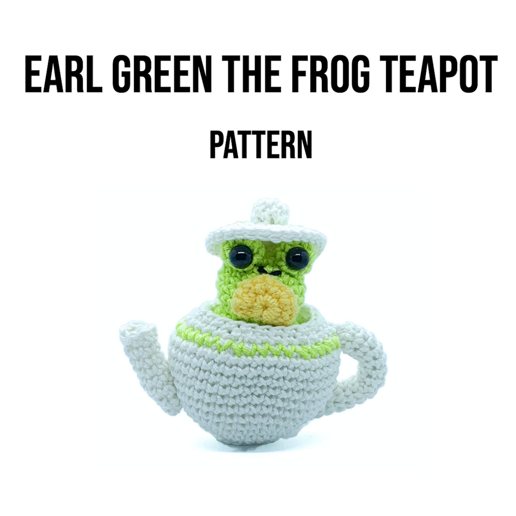 Earl Green the Teapot Frog Crochet Pattern PDF